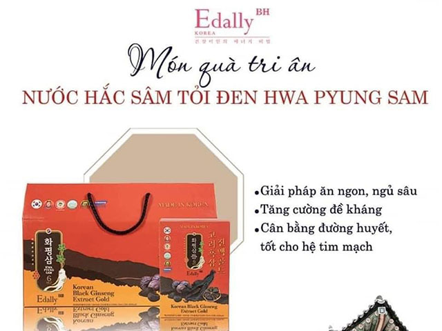 Món quà sức khỏe ý nghĩa ngày 8/3 - Nước Hắc Sâm Tỏi Đen Hwa Pyung Sam Edally 